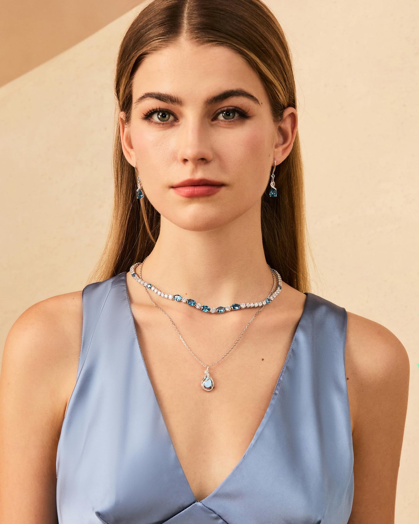 FANCIME Moonstone Necklace June Birthstone Sterling Silver Infinity Knot Pendant Necklace Gemstone Fine Jewelry Birthday Mothers Day Gifts for Women Her Mom