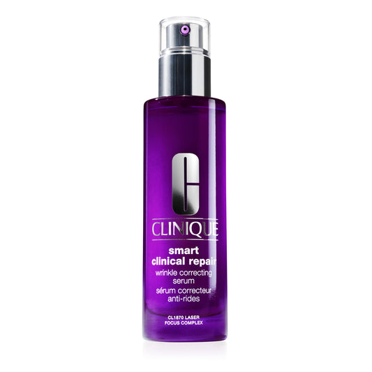 Clinique Smart Clinical Repair Wrinkle Correcting Anti Aging Face Serum With Hyaluronic Acid, Peptides + Advanced Retinoid Serum For All Skin Types | Hydrating, 3.4 Fl Oz