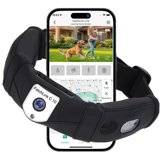 Wireless Dog Fence & GPS Dog Collar with Unlimited Virtual Fences, App-Controlled 2K Camera & Two-Way Audio, Outdoor Safe Containment & Waterproof, for Medium & Large Dogs