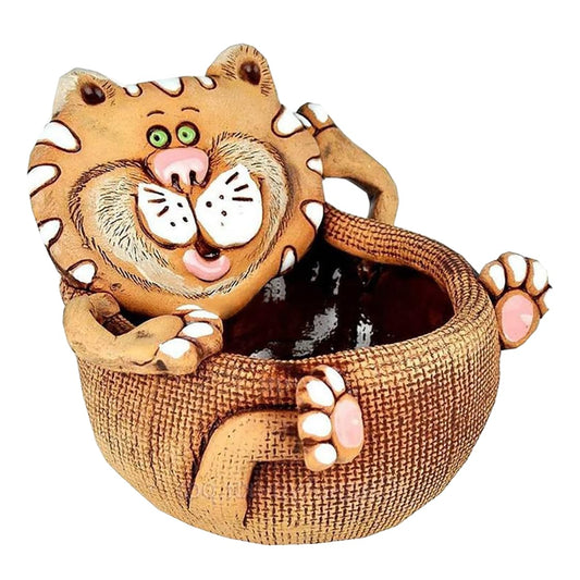STP GOODS Ceramic Pot, Plant Pots, Modern Decorative Planters for House Plants Indoor Flowers Plants, Cute Flower Pot - Gifts (Cat)