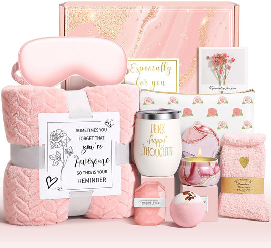 Mothers Day Birthday Gifts for Women Mom Grandma Wife Daughter Gift Basket, Birthday Gifts for Women Mom Wife Best Friend Sister Her, Relaxing Self Care Package Get Well Spa Gift Baskets for Woman