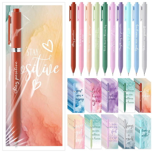 Quelay 30 Set Motivational Employee Appreciation Gifts Bulk Inspiring Quote Bookmarks Inspirational Pens for Women Team Building Gifts Employees Appreciation Thank You Coworker Staff(Inspirational)