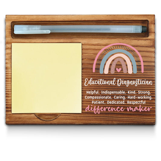 Educational Diagnostician Sticky Note Holder, Ed Diag Office Decor, Educational Diagnostician Thank You Appreciation Gifts for Women Self-Stick Note Pad Holders WPP101