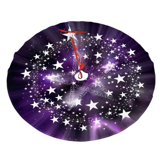FREEHOTU Stars Pentagram Witchcraft Halloween Christmas Tree Skirt 36" Gorgeous for Xmas Party Ornaments Decoration Accessory Gift