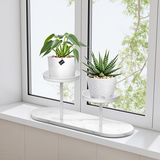 Zononoca Window Sill Plant Shelf, 2-Tier Window Shelf for Plants, Window Plant Shelves, Desk Tabletop Windowsill Plant Display Stand for Living Room, Balcony, Kitchen