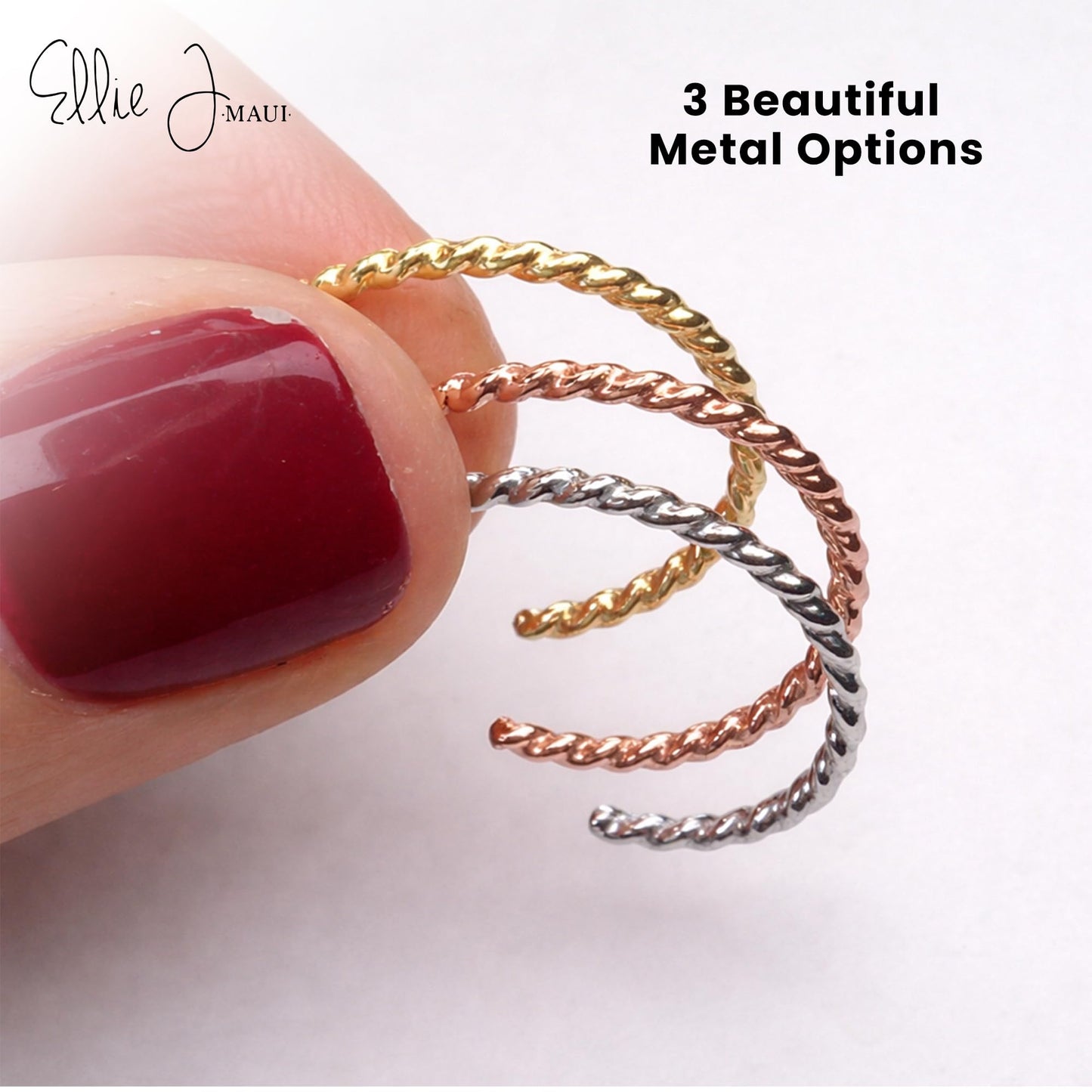 Gold Adjustable Toe Ring – Twisted Rope Design | 14k Gold Filled | Handmade in Maui | Non-Tarnish, Waterproof, Adjustable Fit Toe ring for women (Single Yellow Gold)