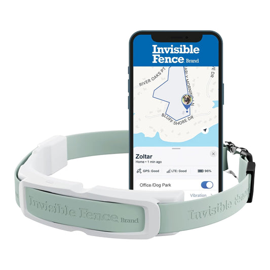 Invisible Fence GPS Dog Fence & Tracking Collar - Wireless - Smart Dog Collar with App Controlled Tracking - Fits Medium & Large Dogs Neck 15"-28" Waterproof