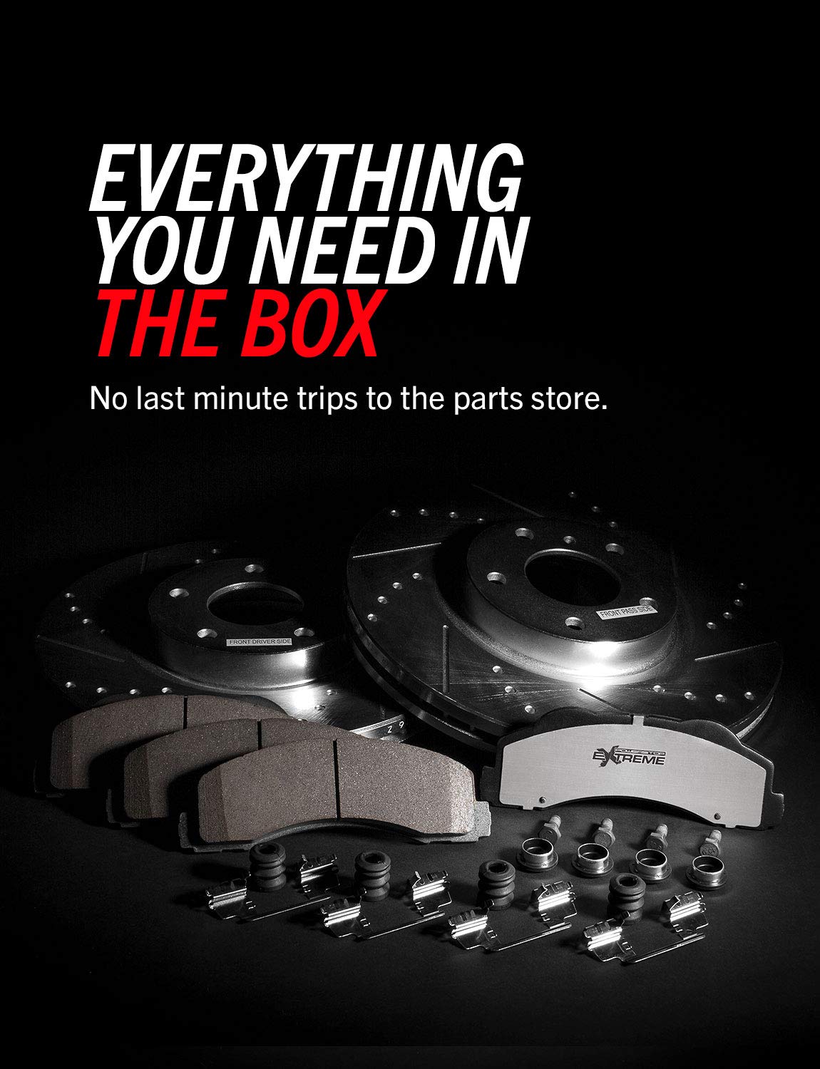 PowerStop Front and Rear Brake Kit For Dodge Challenger 2015-20 | Dodge Charger 2015-20 - Carbon Fiber Ceramic Brake Pads + Drilled & Slotted Rotors Upgrade, K8170-26