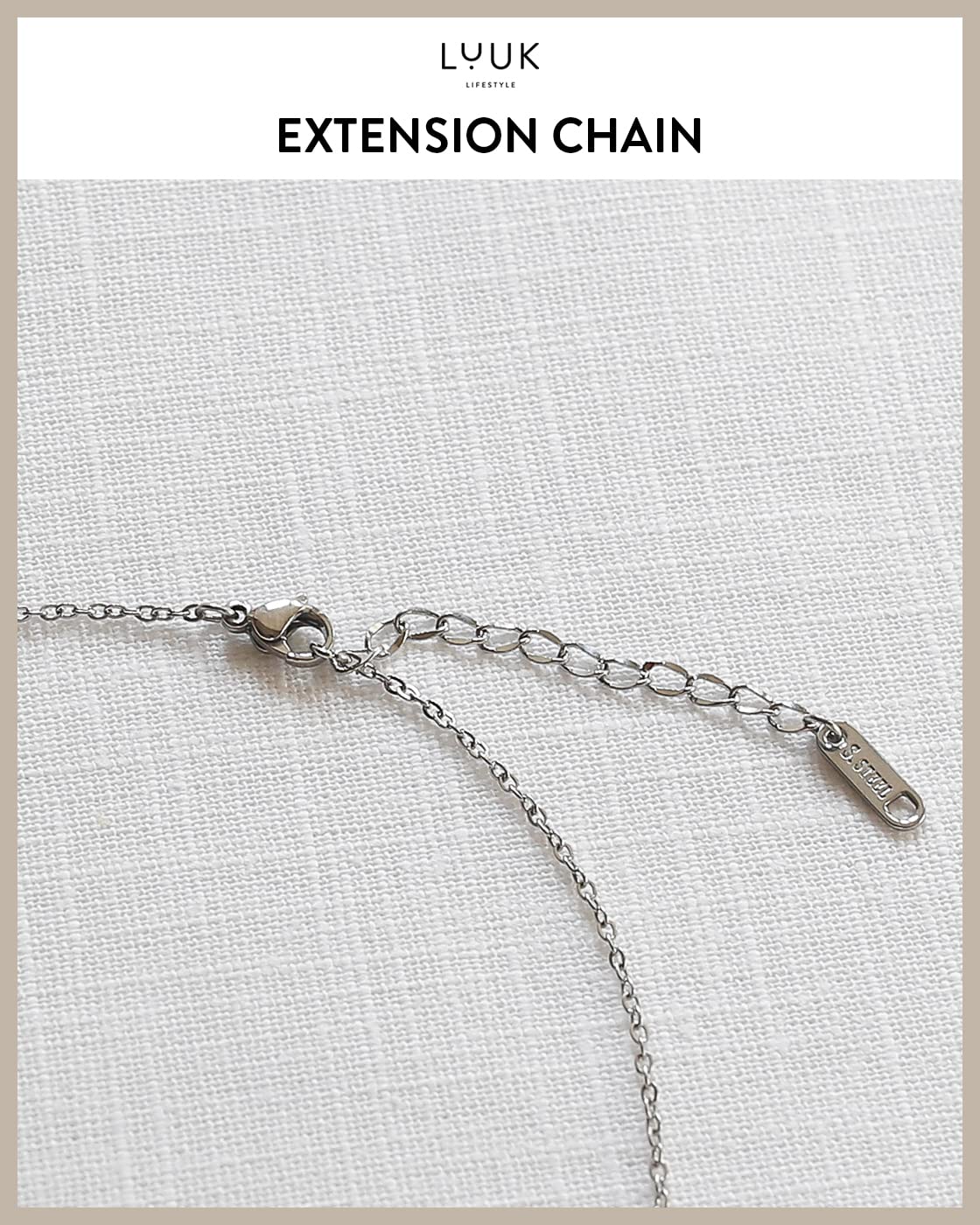 LUUK LIFESTYLE Feminine necklace with crystal rhinestone pendant, stainless steel and HAPPINESS gift card, chic jewelry, girlfriend, friendship present, Valentine’s Day, birthday, silver