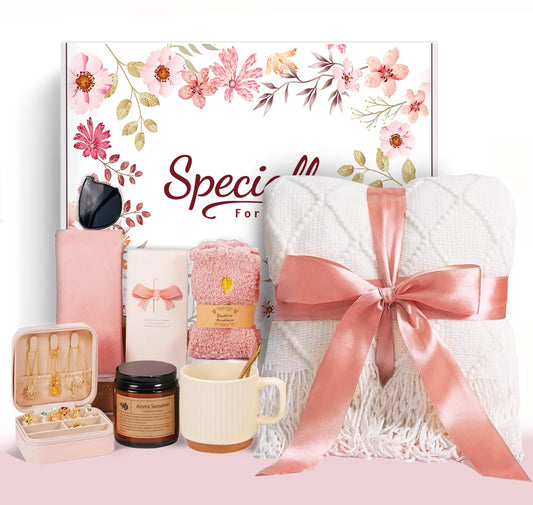 Hychipet 2026 Idea for Women Teen Girl-Regalos de Cumpleaños para Mujer Self Care Gifts for Women- Hug in a Box Get Well Soon Gifts Basket- Relaxation Gifts with Blanket Gifts