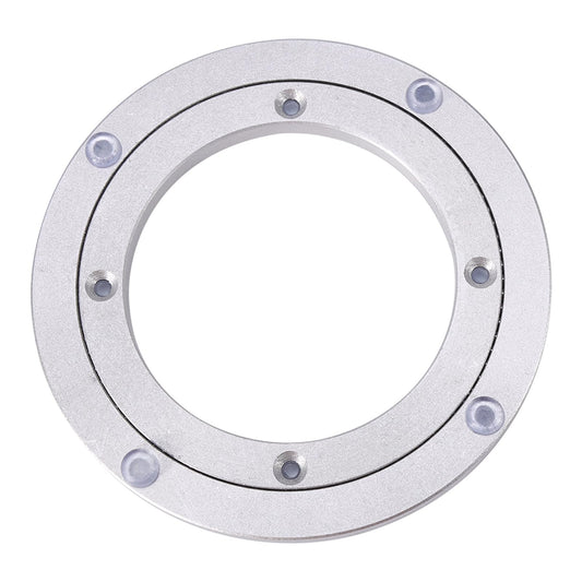 Heavy Duty Aluminium Alloy Rotating Bearing Plate, Round Table Turntable for Dining Cake Display TV Stand, Smooth Swivel Base with Pre Drilled Holes for Easy Mounting (8 inches*H8.5MM)