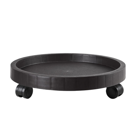 NAZKAEN 12.6 Inch Planter Caddies Rolling Saucer Caddy with Wheels, Heavy Duty Wheeled Stand for Potted Plant, Round Coaster Roller Base Tray with Casters, Flower Pot Dolly Holder for Indoor Outdoor