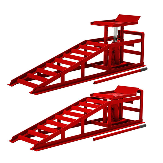 2 Pack Hydraulic Car Ramps 5 T 10000 LBS Low Profile Car Lift Service Ramps Truck Trailer Garage,Height Hydraulic Vehicle Ramps