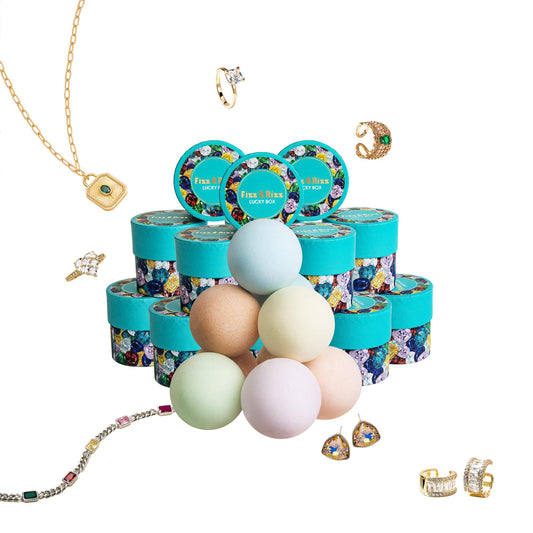 Fizz & Rizz Jewelry Mystery Bath Bomb:Surprise Rings,Necklaces, Earrings,Bracelets and Chance to Reveal High-Value Jewelry 1 Piece Bath Bomb Perfect Gifts for Various Occasions