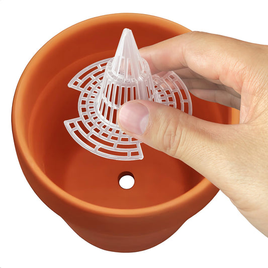 30 Pcs Cone Flower Pot Hole Mesh Pad, Upgraded Planter Bottom Grid Mat Mesh Hole Screens for Keeping Soil from Flowing- Breathable Gasket-Drainage Netting for Bonsai