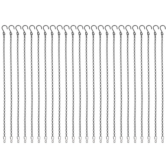 Foraineam 24 Pack 19.7 Inches Hanging Chains Garden Plant Hangers for Bird Feeders, Planters, Billboards, Lanterns and Ornaments