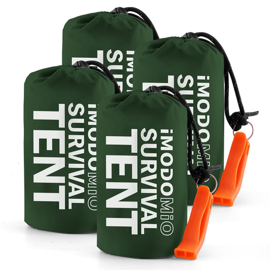 Life Emergency Tent Survival Shelter - 2 Person Mylar Waterproof Tube Tent with Survival Whistle & Paracord, All-Weather Essential Gear for Camping, Hiking & Survival Kits