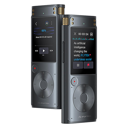 iFLYTEK AI Voice Recorder with Playback & Voice Activated Recording, 32GB Digital Audio Recorder Device for Lectures, Real-Time Transcription, Noise Reduction - Ideal Spy Hidden Recorder, 302Pro