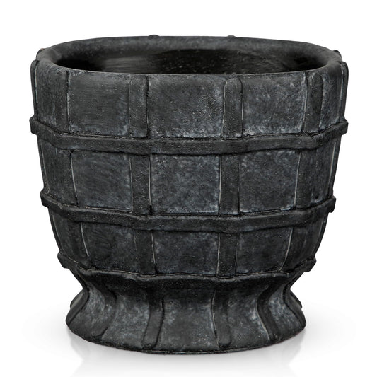 6" Black Ceramic Plant Pots with Drainage Hole, Rustic Flower Pots for Indoor Plants, Outdoor Decorative Ceramic Planters Small Plant Pot for Succulents, Cactus, Herbs, Orchids, Snake Plant Pot