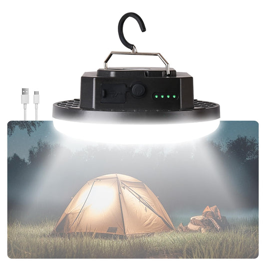 10000mAh Rechargeable Tent Light 3 Lighting Modes, 4000LM LED Portable Camping Lantern, IPX5 Waterproof, 30W Hanging Tent Light with Magnet, for Emergency & Gift