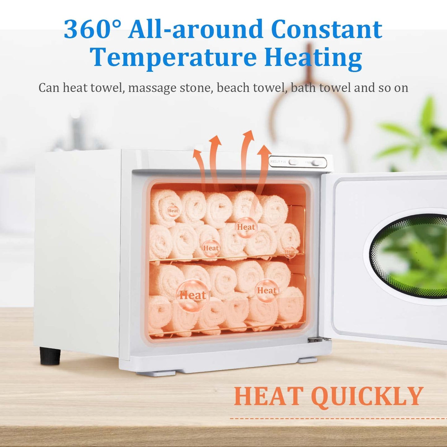 Hot Towel Cabinet 23L Large Capacity - JXSDLIY Professional Spa Hot Towel Warmers for Facials Towel Heater for Salon Beauty Hotel Bathroom Home Use Steam Towel Warmer with See-Through Window (white)