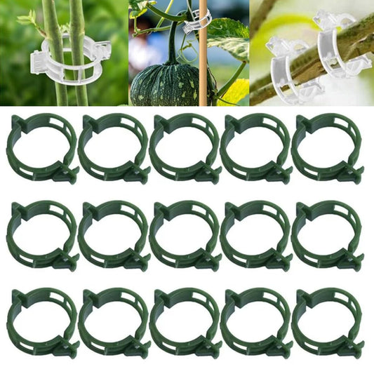 Plant Support Clips, Garden Clips for Climbing Plants, Tomato Clips Plastic Plant Clips, Plant Clips for Support Grape Tomato Vegetables Plants to Grow Upright Makes Plants Healthier (200, Green)