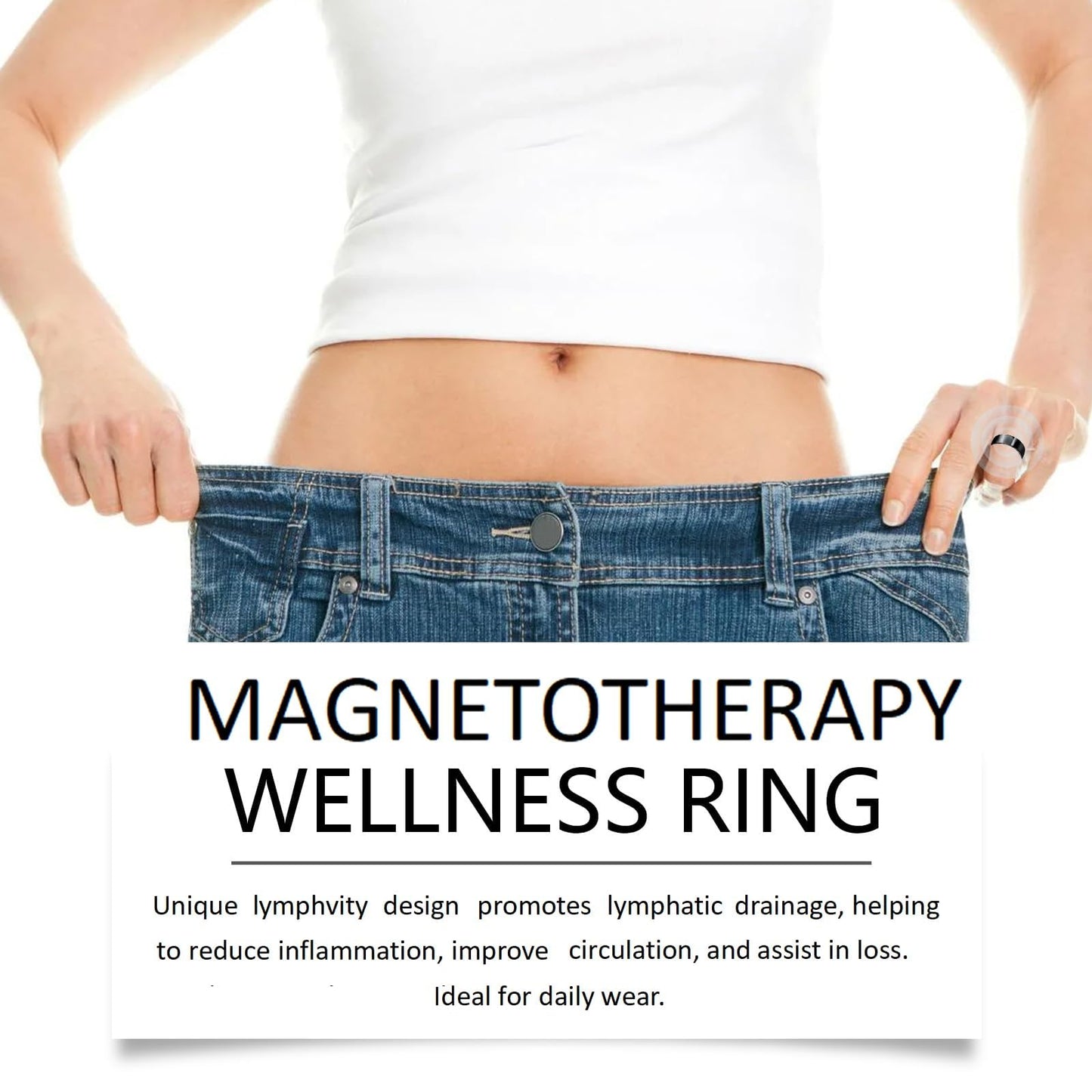Refined Magnc Stainless Steel Auvulis Migraine Ring Magtherapy Lymphatic Drainage Rings Lymph Nodes Acupuncture Therapy Anti Snoring Rings Migraine Relief Health Jewelry for Men and Women(Silver A)