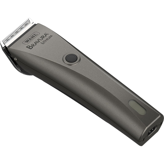 Wahl Professional Animal Bravura Pet, Dog, Cat, and Horse Corded/Cordless Clipper Kit, Gunmetal (#41870-0425)