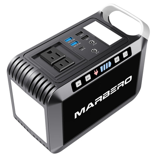 MARBERO 148Wh Portable Power Station Camping Portable Power Bank with AC Outlet 200W Generator 40000mAh Battery Pack Solar Power Station for Outdoor Camping Home Office Emergency