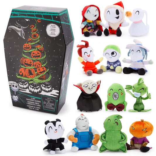 Disney Store Official The Nightmare Before Christmas 13-Day Halloween Countdown Calendar - Includes 13 Mini Disney Plush Toys Featuring Santa Jack Skellington, Sally, Zero, Oogie Boogie, and More