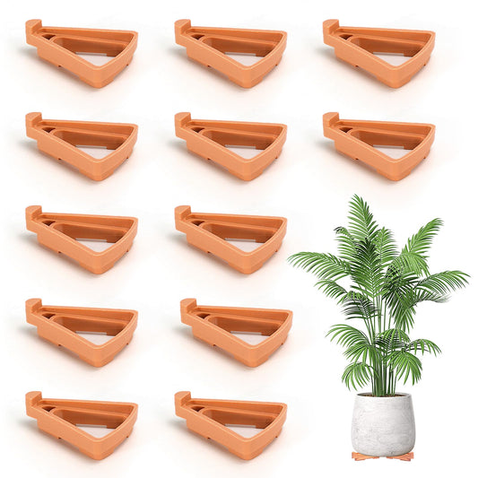 Flower Plant Pot Feet,Pot Toes Pot Lifters Supports Small to Large Flower Planters,Invisible Flower Pot Risers,Potted Plant Stand Feet,Flower Pot Feet Rack for Indoor and Outdoor Planters (24, Orange)