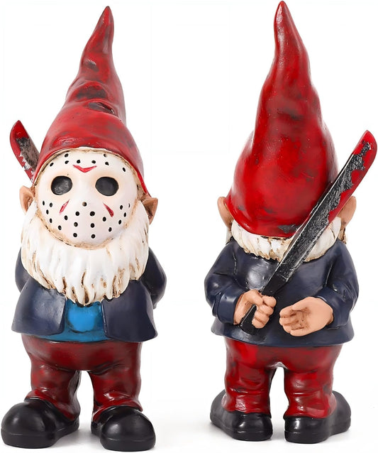 YECRUX Garden Gnomes Outdoor Decor Horror Gnome Statues for Yard Decorations Gag Gifts for Women and Halloween