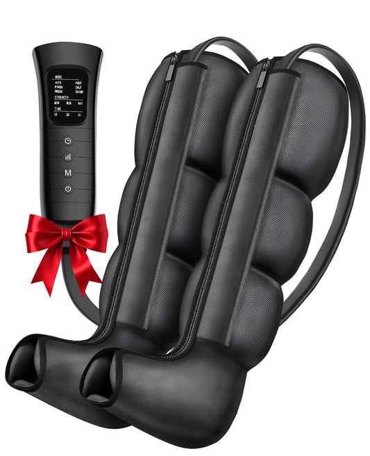 Greprety Leg Compression Massager for Circulation, Leg Massager Recovery System for Pain Relief, Full Compression Boots for Gym Home Use, Gifts for Athletes, Women, Men