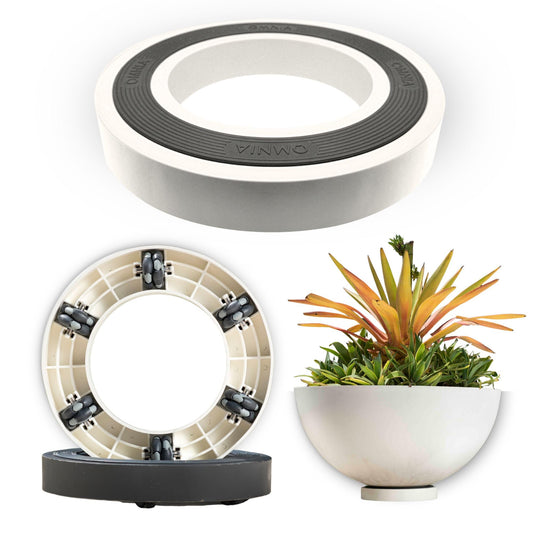 Omnia Plant Glider – Heavy Duty Plant Caddy with Wheels for Large Pots | 200lb Capacity, 360° Rolling Plant Stand | Indoor & Outdoor Planter Mover for All Types of Floors | 1 Year Warranty | – White
