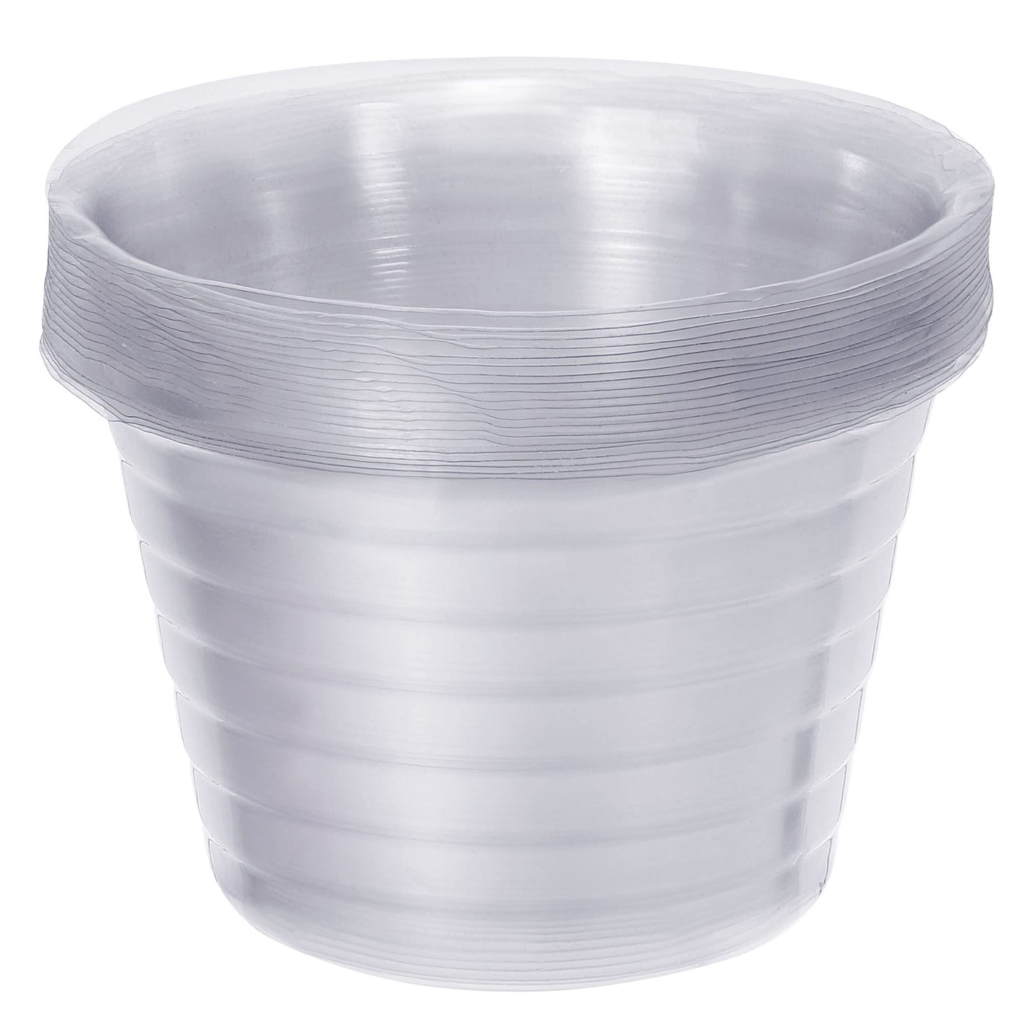 MECCANIXITY Plant Pot Saucer 5 Inch Plastic Round Flower Drip Tray for Indoor Outdoor, Clear Pack of 20