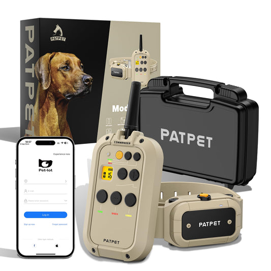 Dog Training Collar with APP Control - 2-in-1 E Collar for Dogs Training 1/2 Mile Range Bluetooth-Enabled Waterproof Dog Training Collar with Remote Control Electric Dog Collar for 15-140 Lbs Dogs