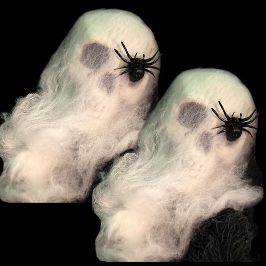 Needzo Halloween Decoration Hanging Spider Egg Sacs, Haunted House Decor, 7 Inches (Pack of 2)