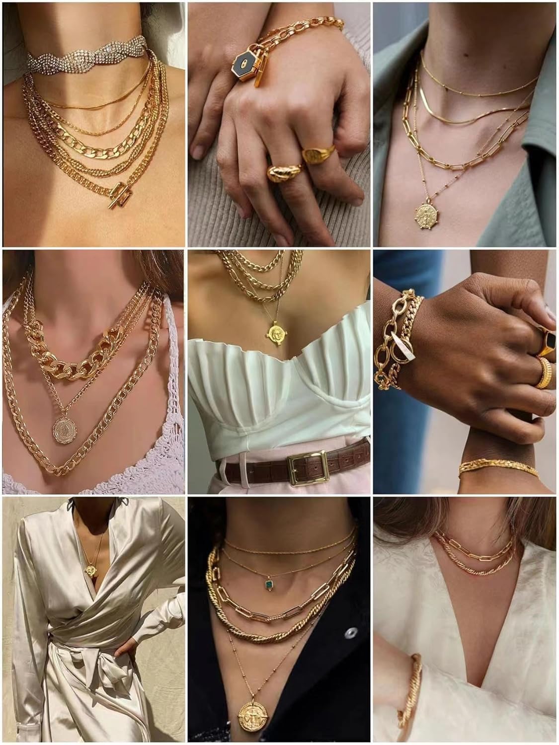 Magnetic Jewelry Clasps, 925 Sterling Silver, Strong Magnetic Closures for Necklaces and Bracelets (4pcs Golden Silvery)