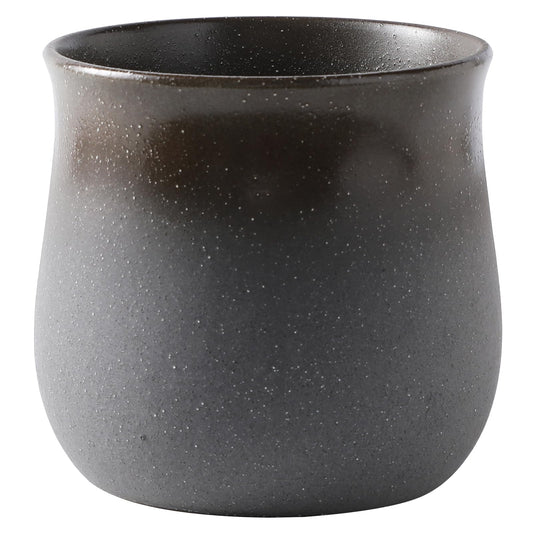 5.5 inch Ceramic Flower Pot, Indoor Outdoor Flower Planter, Grey and Black for Succulents, Cacti, Herbs, Suitable for Dried Plants and Fresh Plants