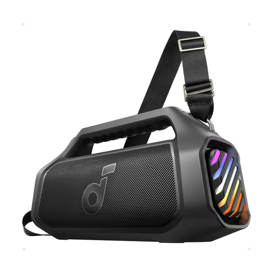 soundcore Boom 2 Plus By Anker, Outdoor Speaker, 140W, 2+2 Channel, BassUp 2.0, 20H Playtime, Fast Charge, IPX7 Waterproof, RGB Lights, Power Bank, Bluetooth 5.3, Portable for Outdoors, Camping, Beach