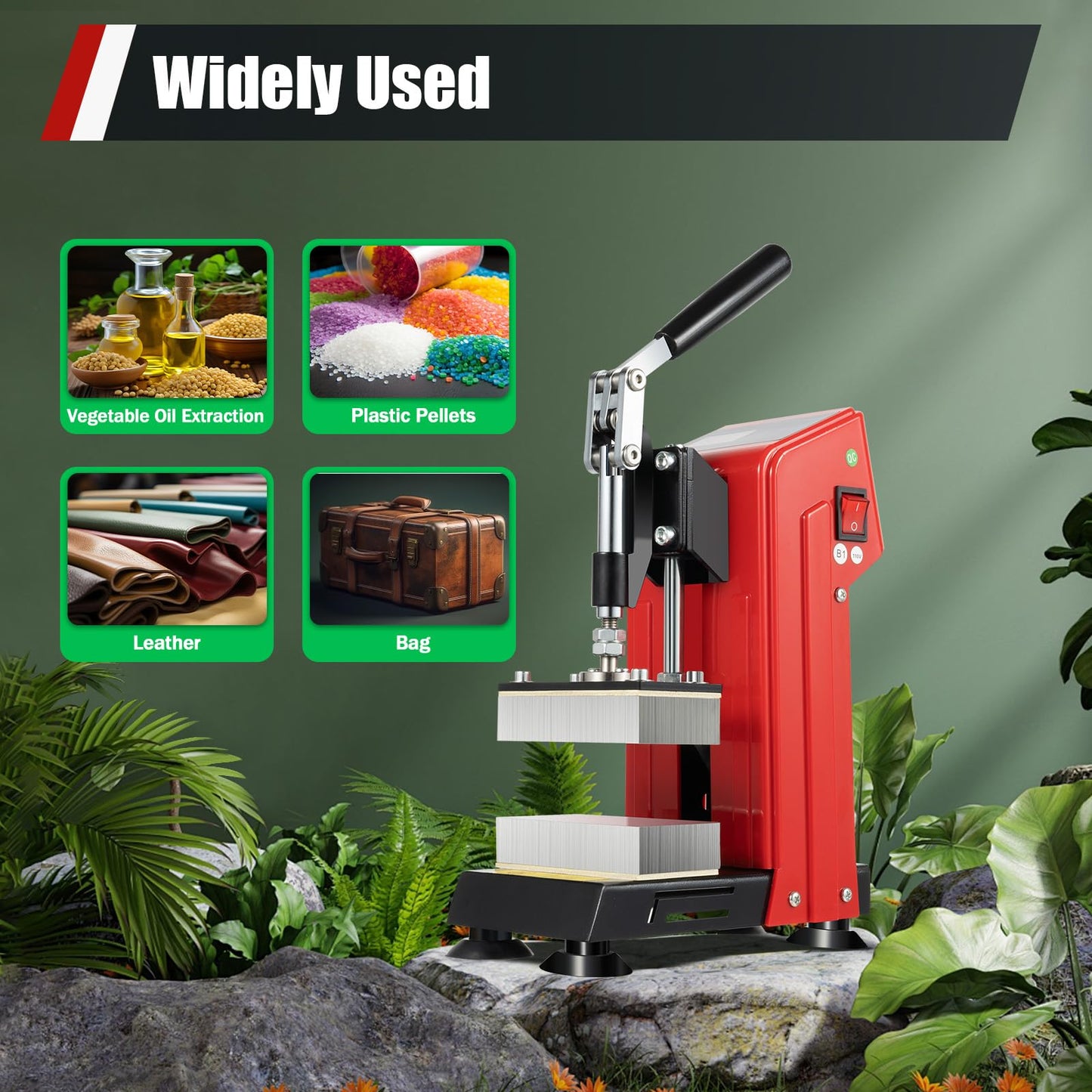 APOUDM Heat Press Machine, 900W Mini Manual Heat Presser, Heavy Duty Hot Press Stamping for Printing Heat Transfer Equipment