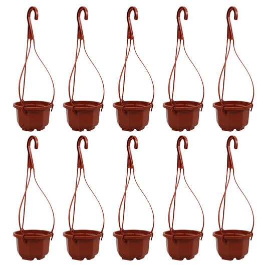 DOITOOL 10 Sets Chlorophytum Pot Hanging Planters Hanging Nursery Basket Pot Orchid Flowerpot Air Plants Holder Empty Baskets for Plants Plastic Window Cactus