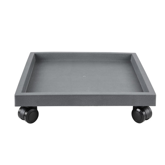 NAZKAEN 14.2 Inch Square Rolling Plant Caddy Saucer with Wheels, Heavy Duty Wheeled Planter Stand for Potted Plant, Coaster Roller Base Tray with Casters, Flower Pot Dolly Holder for Indoor Outdoor