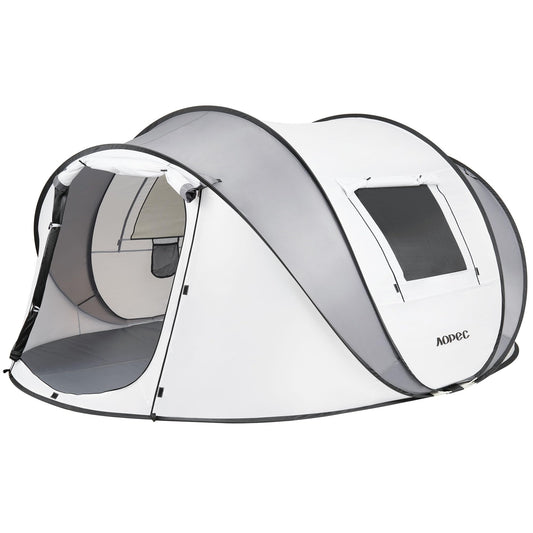 AOPEC Pop Up Camping Tent, 2/4/6 Person Instant Tent Waterproof PU4500mm, Spacious Ventilated Camping Tent with Front Porch, Quick Setup Lightweight Portable for Outdoor Camping Hiking Beach