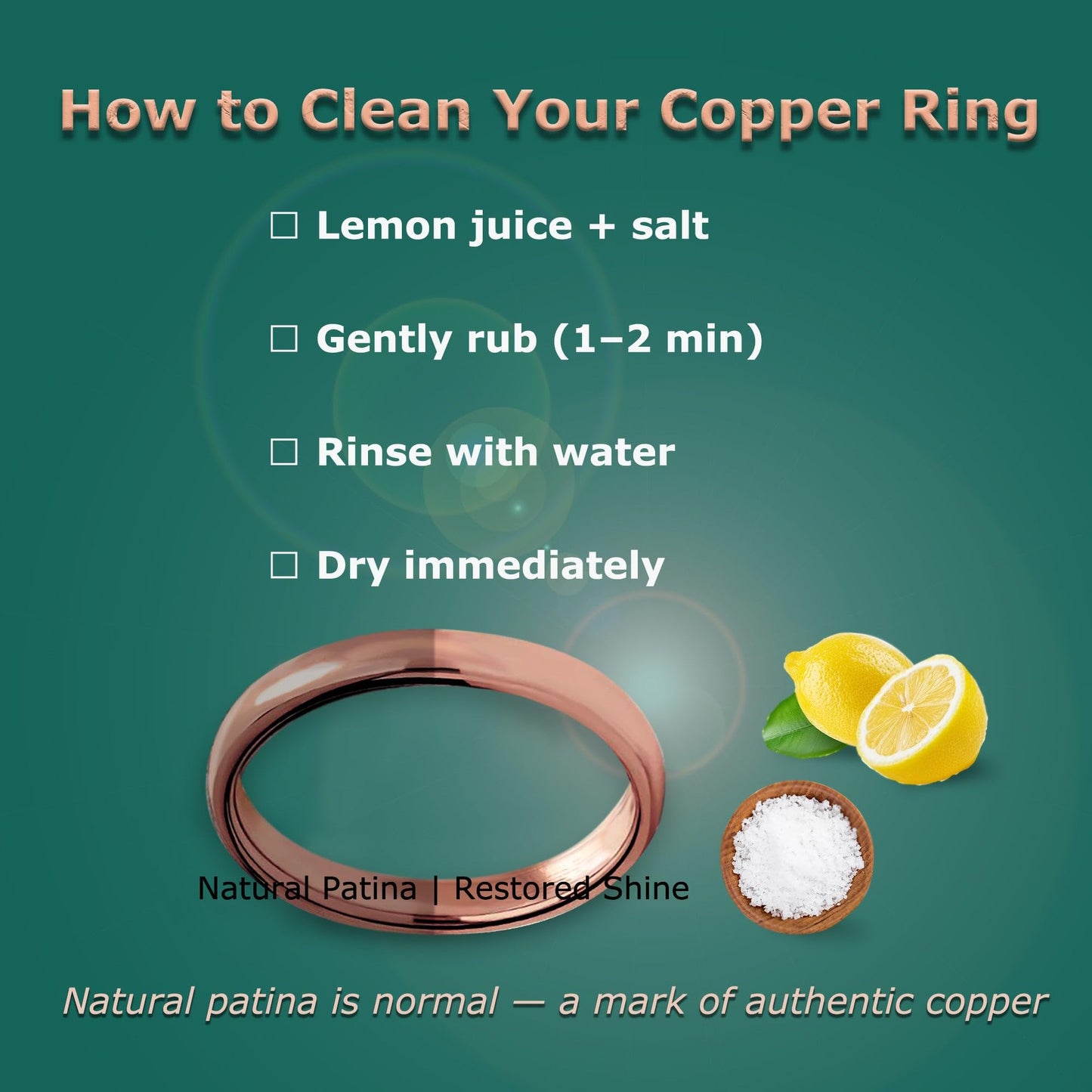 IVY & BAUBLE Pure Uncoated Solid Copper Ring for Men & Women — Lab-Tested, Raw Authentic Copper Band, Wellness Jewelry, Crafted in USA, 3mm, Size 4