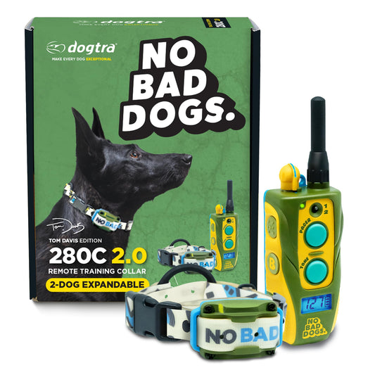 Dogtra E-Collar Tom Davis 280C 2.0 [2025 Edition], Boost & Lock, Waterproof, 1/2-Mile Range Dog Training Collar with Remote, Rechargeable, 127 Levels, Vibration, Bungee, No Bad Dogs Trainers