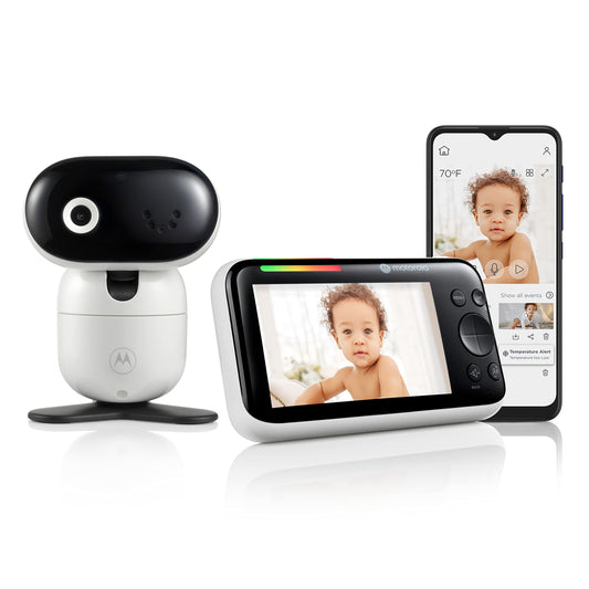Motorola Nursery PIP1510 Connect Baby Monitor Camera, 5", WiFi, Wall Mount, HD 1080p, 1000ft Range, 2-Way Audio, Pan/Tilt/Zoom, Room Temp, Lullabies