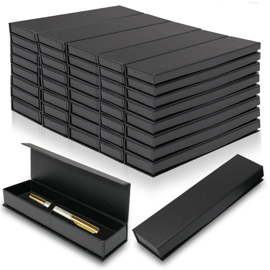 Olutacot 42 Pcs Pen Gift Boxes Empty Black Ballpoint Pen Gift Box with Cushion Pen Jewelry Display Box Empty Present Collection Cases for Birthday Souvenir Business Gifting Office Supplies