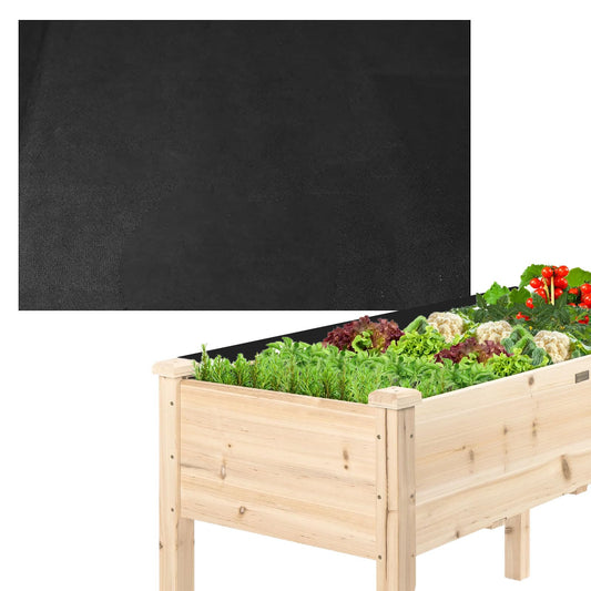 Qivine Raised Garden Bed Liner, Waterproof Raised Flower Bed Planter Liner, 5Ft x 9Ft Rectangle Grow Bags with Breathable and Reusable for Yard, Vegetables, Patios, Decking