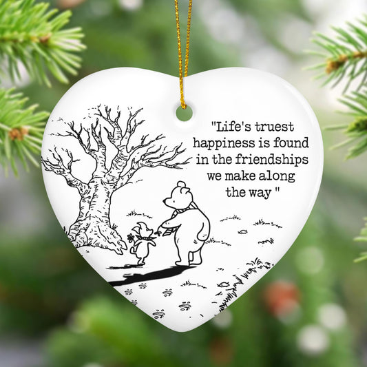 WRAPIX Christmas Friends Gifts for Women - Ceramic Christmas Ornaments 2025 for Tree Decorations - Birthday Gifts for Women Friendship Bestie BFF for Friend, Stocking Stuffers Gift
